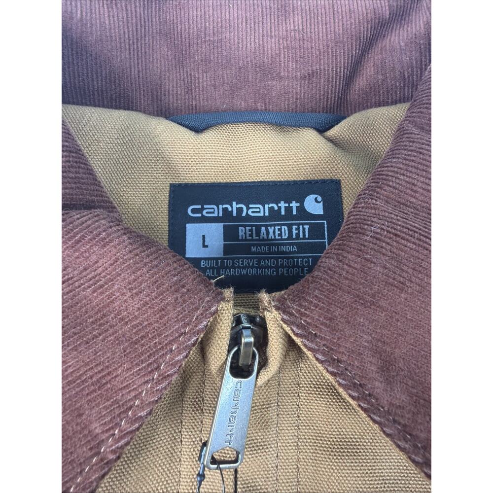 Carhartt Men’s Duck Blanket-Lined Detroit Jacket Brown Large Barn Jacket OJ3828 - Picture 3 of 8